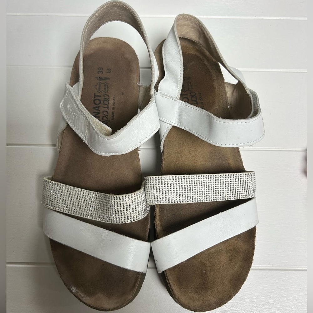 Naot White Sandals